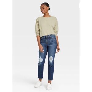 Universal Thread High-Rise Slim Straight Jeans Medium Wash Size 6/28